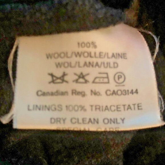 VTG JAEGER London Wool Coat Dress Womens 12 Charcoal Dolman Long Sleeve Pockets - Picture 7 of 16